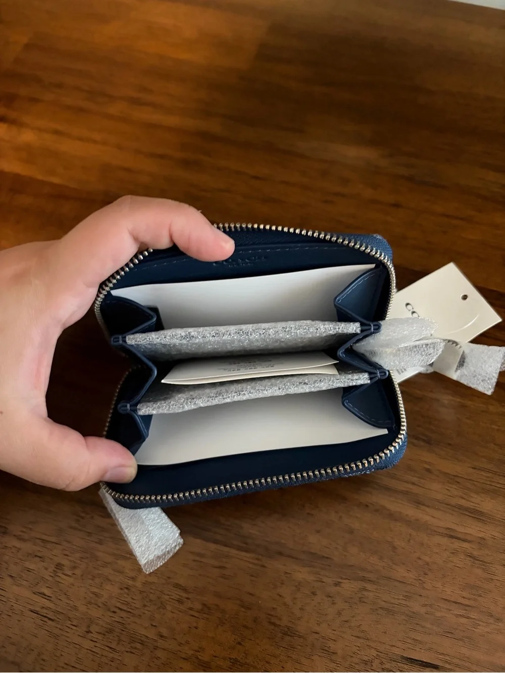 Coach Denim Signature Zip wallet